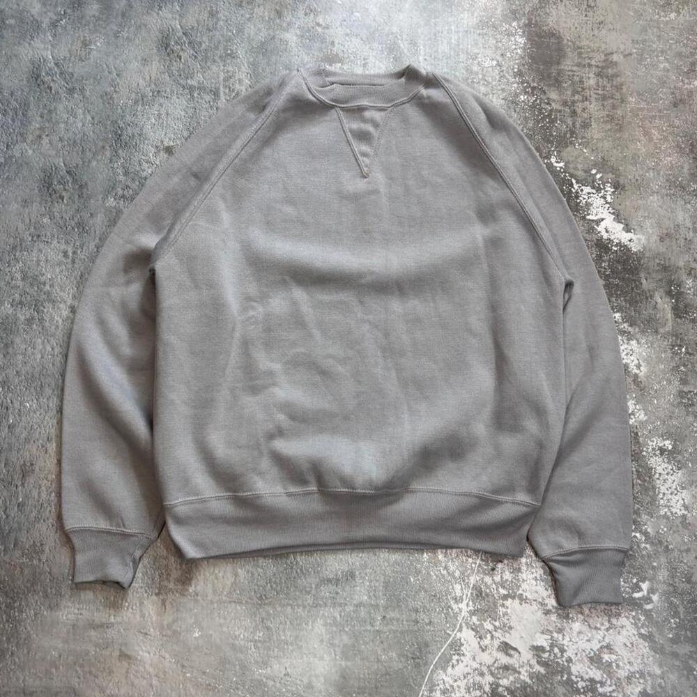 Vintage 90s silviano Blank Single V Sweatshirt. Gray Size Large